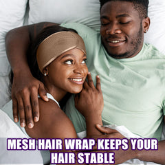 Xuhal worn while sleeping to protect natural hair and reduce creases