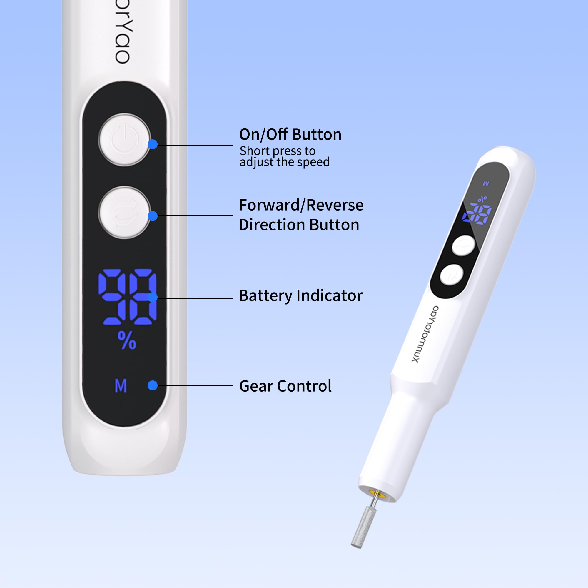 XunmotorYao USB charging port with cable attached – rechargeable convenience anywhere