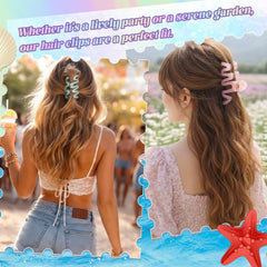 XunYee clip used in a half-up hairstyle showing easy everyday styling and clean hold
