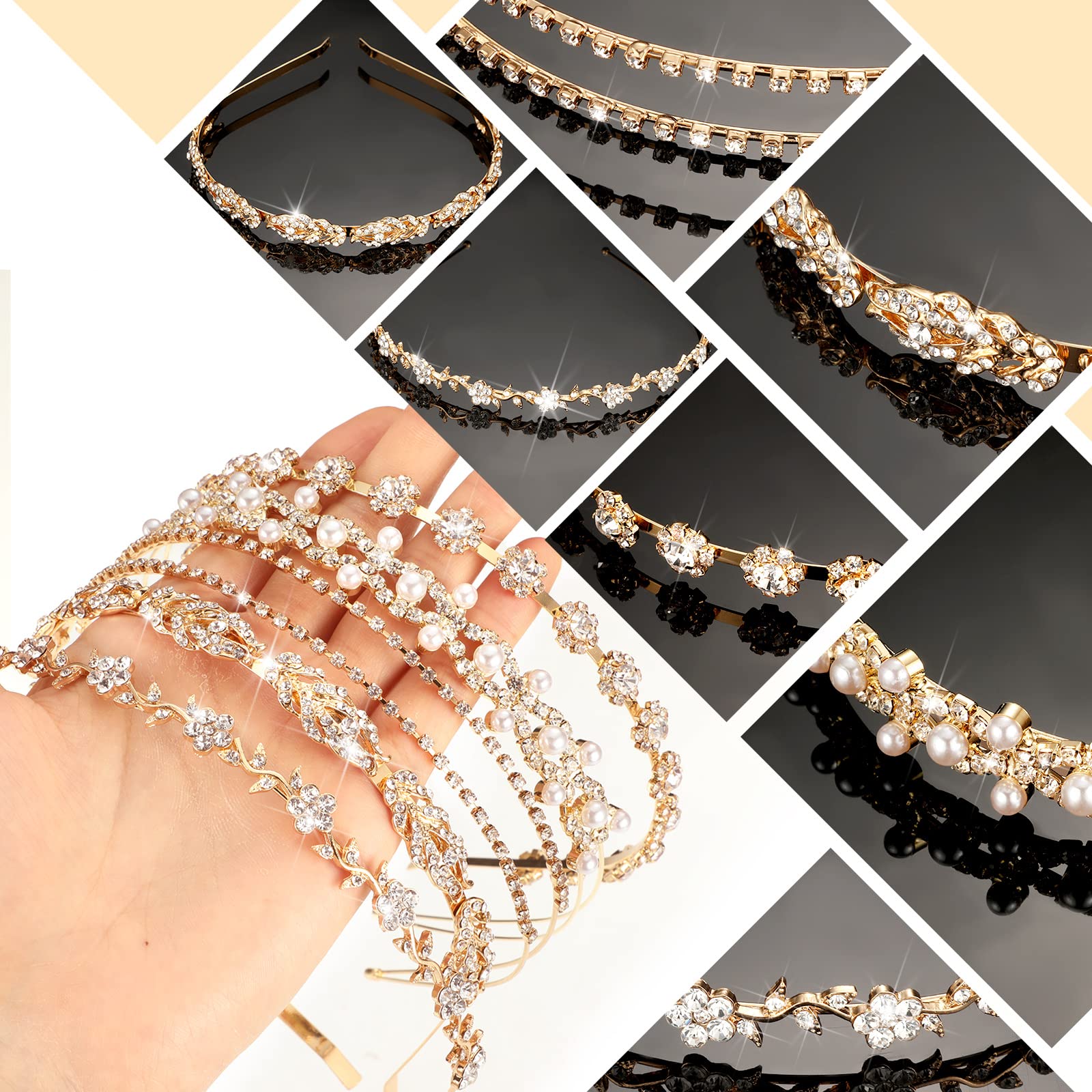 XunYee close-up of pearl-accented headband highlighting delicate shine
