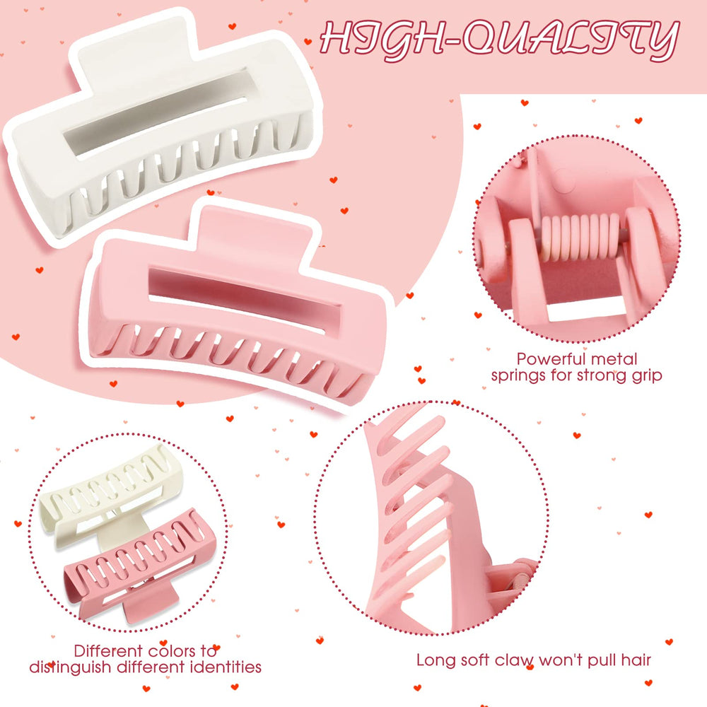 XunYee pink bridesmaid clip detail showing matte finish and secure grip benefit