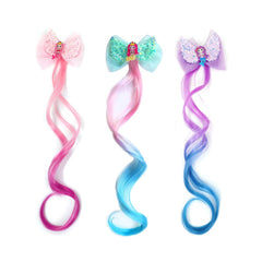 xuxisowo in hair ponytail styling demonstrating bright decorative accent