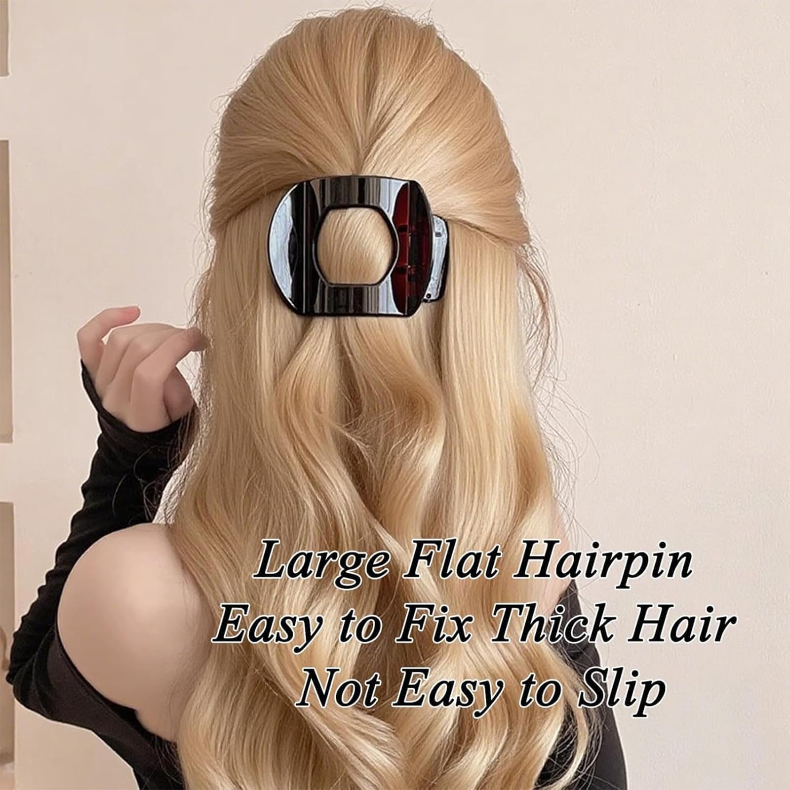 XVESOY clip worn in low bun demonstrating sleek, low-profile styling benefit