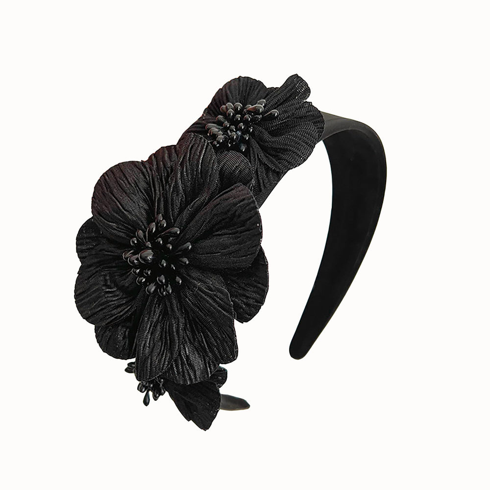 XXFBJNMD front view black headband showing clean silhouette and comfortable fit