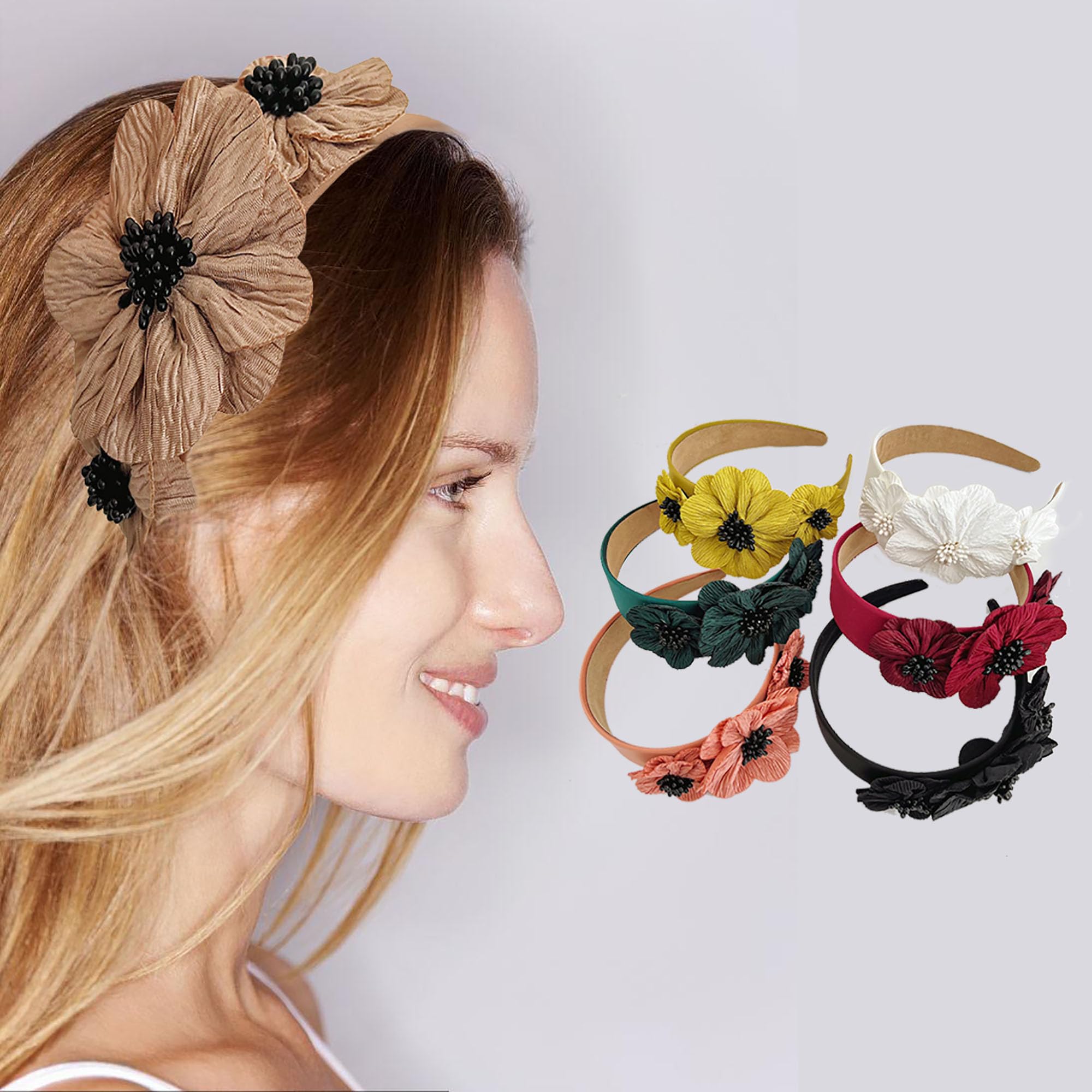 XXFBJNMD side detail with double flower accent adding feminine style