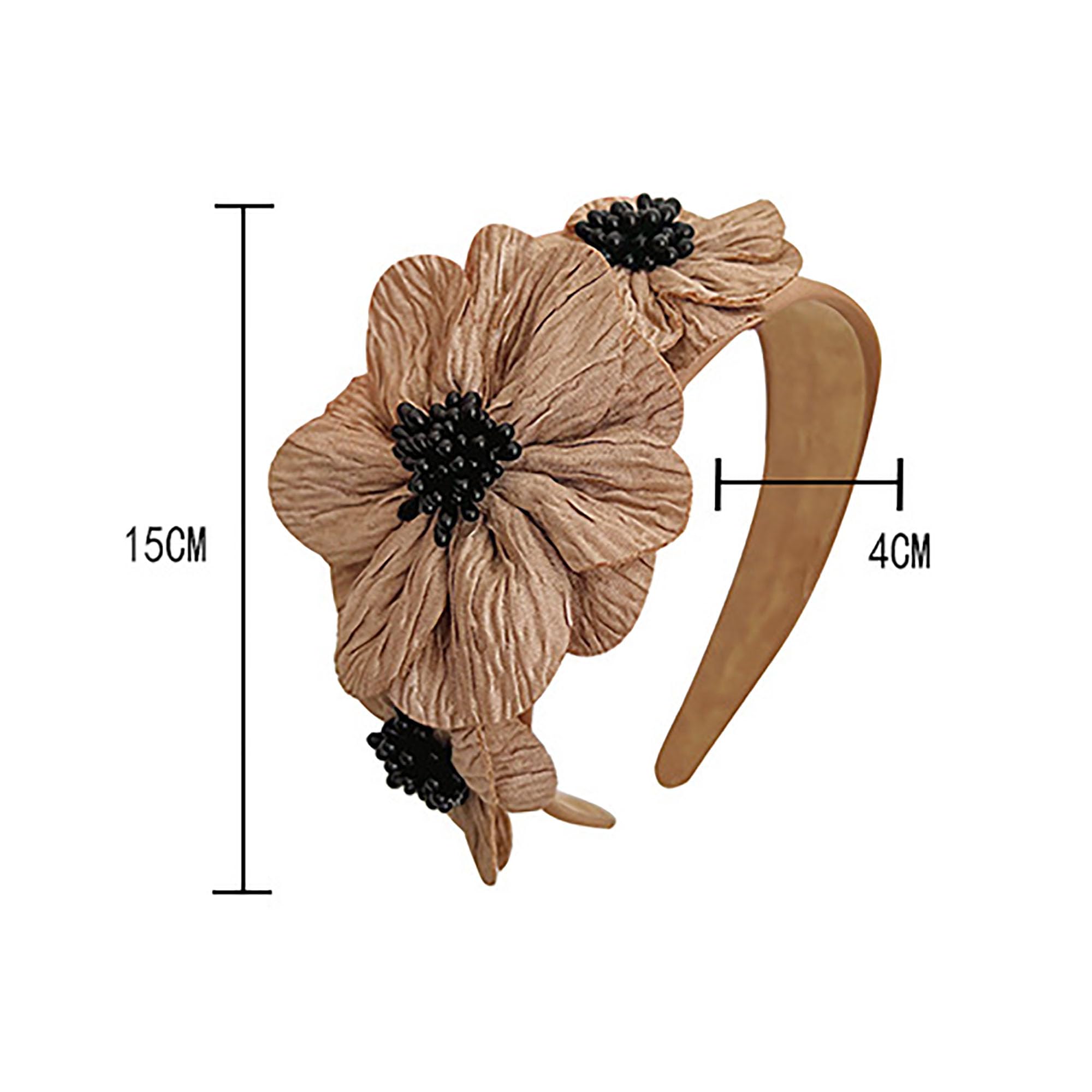 XXFBJNMD size scale with hand holding headband to show portable fit