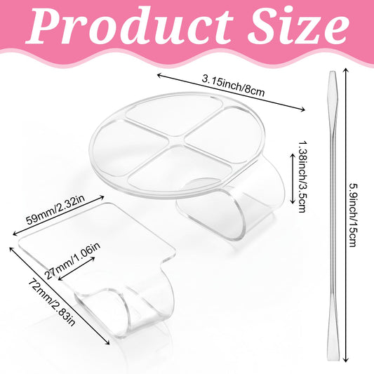 Xyembu round palette top view showing clear surface for accurate colour matching