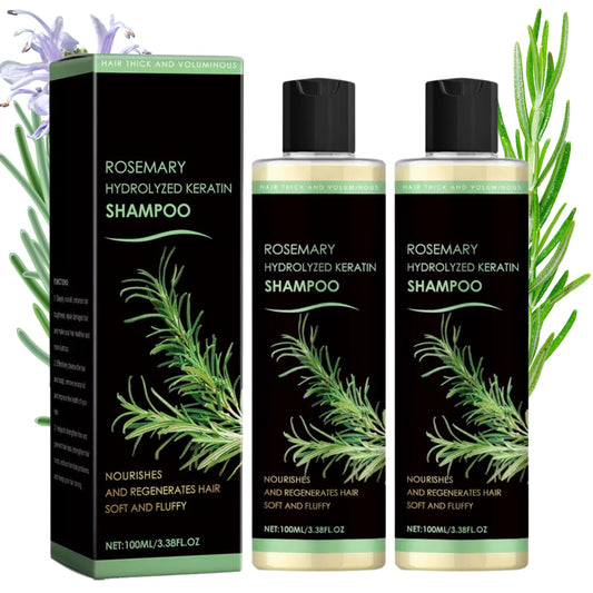XYFSZDQJZHG front bottle view showing packaging and clear rosemary branding benefits scalp care