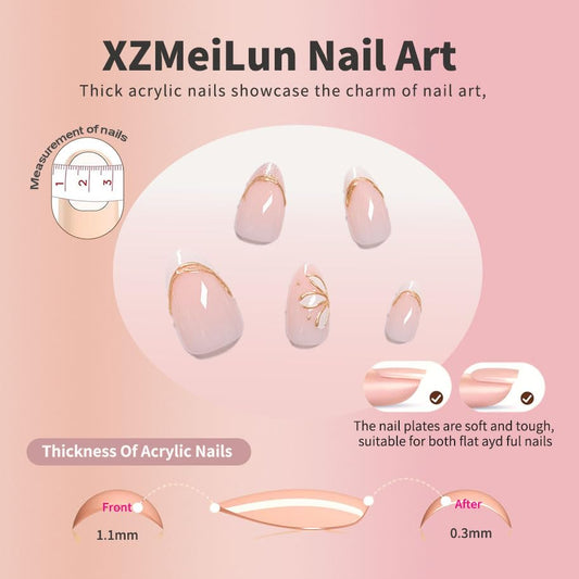 XZMeiLun close-up of 3D gold line and white flower detail highlighting elegant textured design
