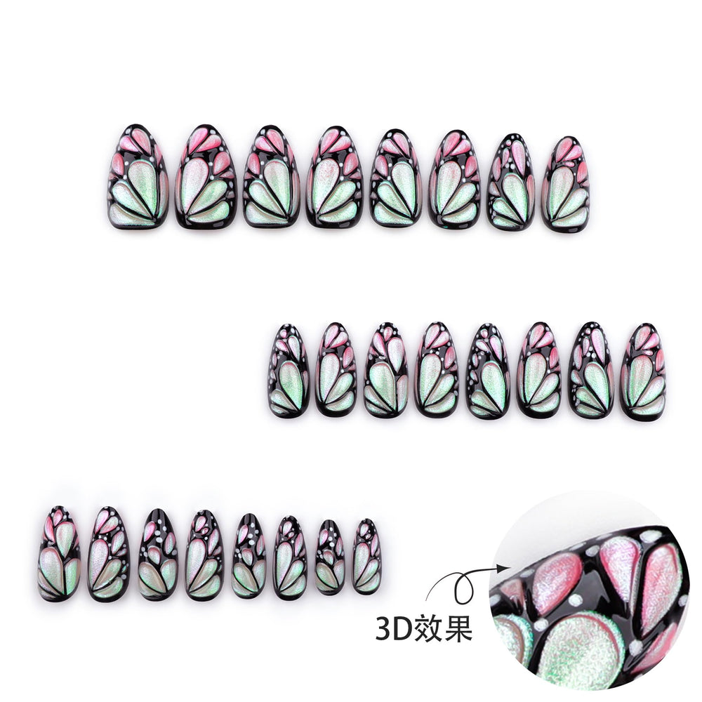 XZMeiLun nails held in hand displaying medium almond shape and comfortable daily wear