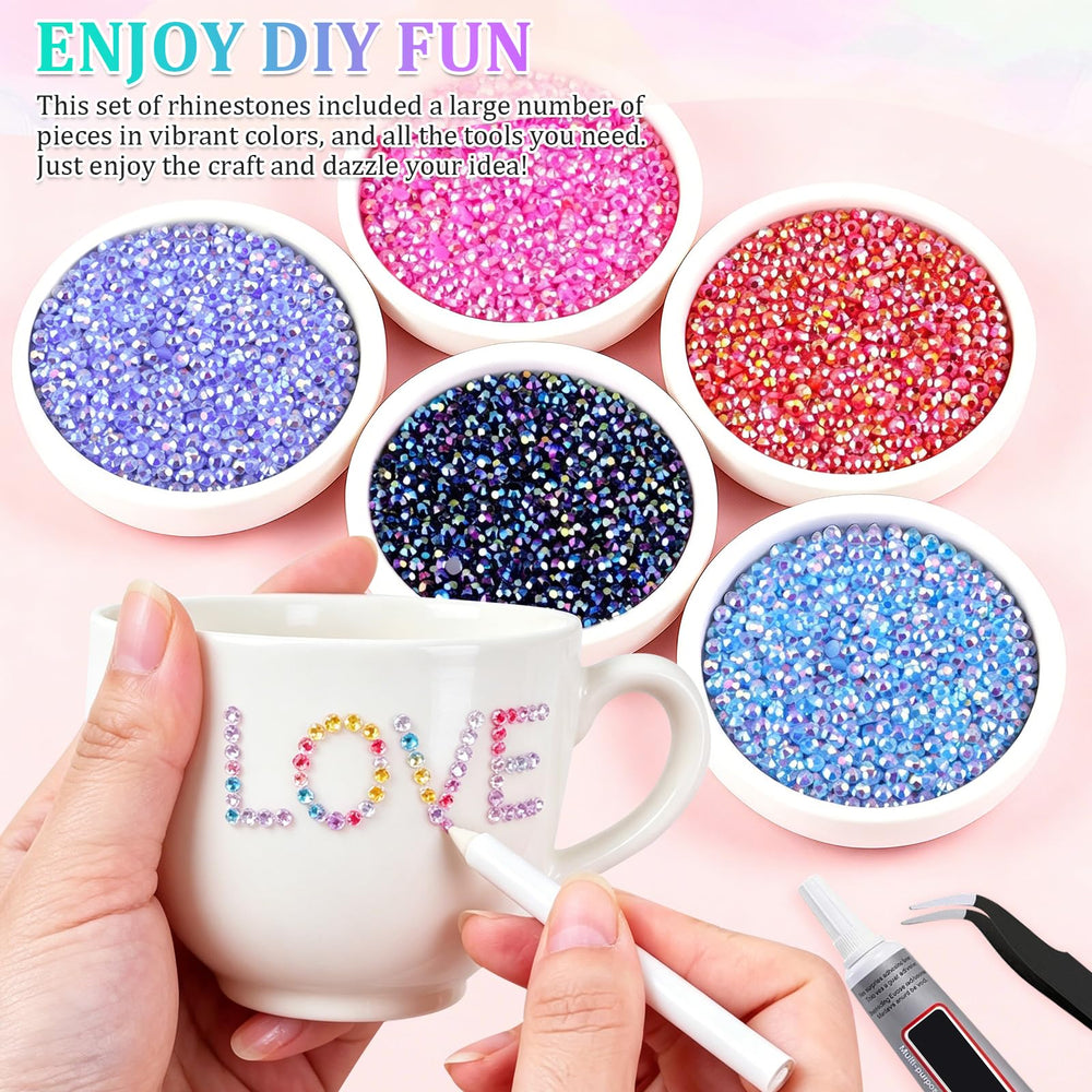 YACA close-up of 3mm resin facets highlighting multi-angled sparkle