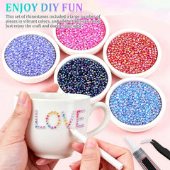 YACA close-up of 3mm resin facets highlighting multi-angled sparkle