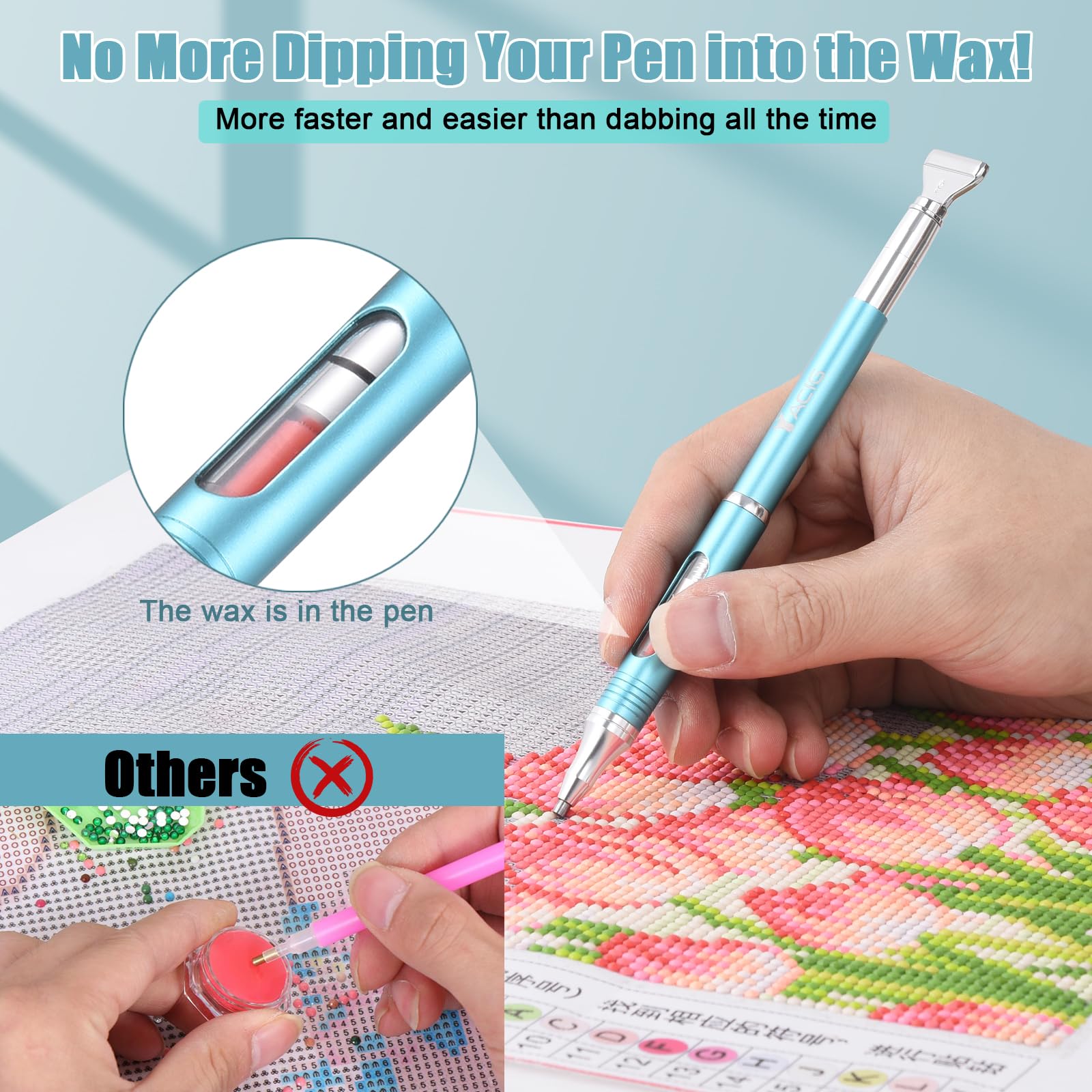 Yacig pen held in hand illustrating comfortable grip and accurate control