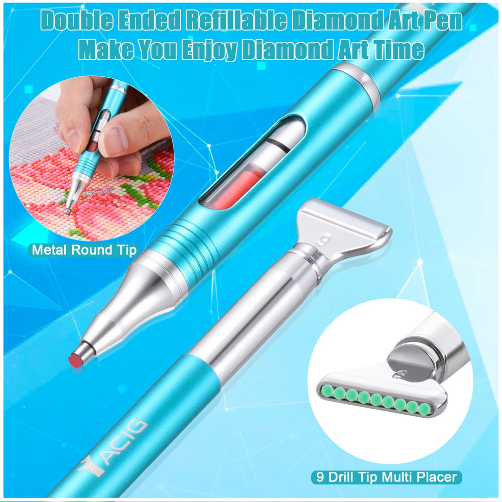Yacig pen picking a rhinestone with wax tip for clean pickup and minimal mess