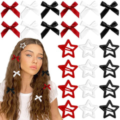 YAEISM front packaging showing 24 bow clips and color variety for easy selection