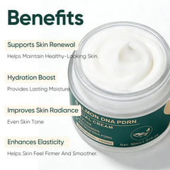 YAFUSIPE hand applying cream to face emphasizing hydration and gentle smoothing