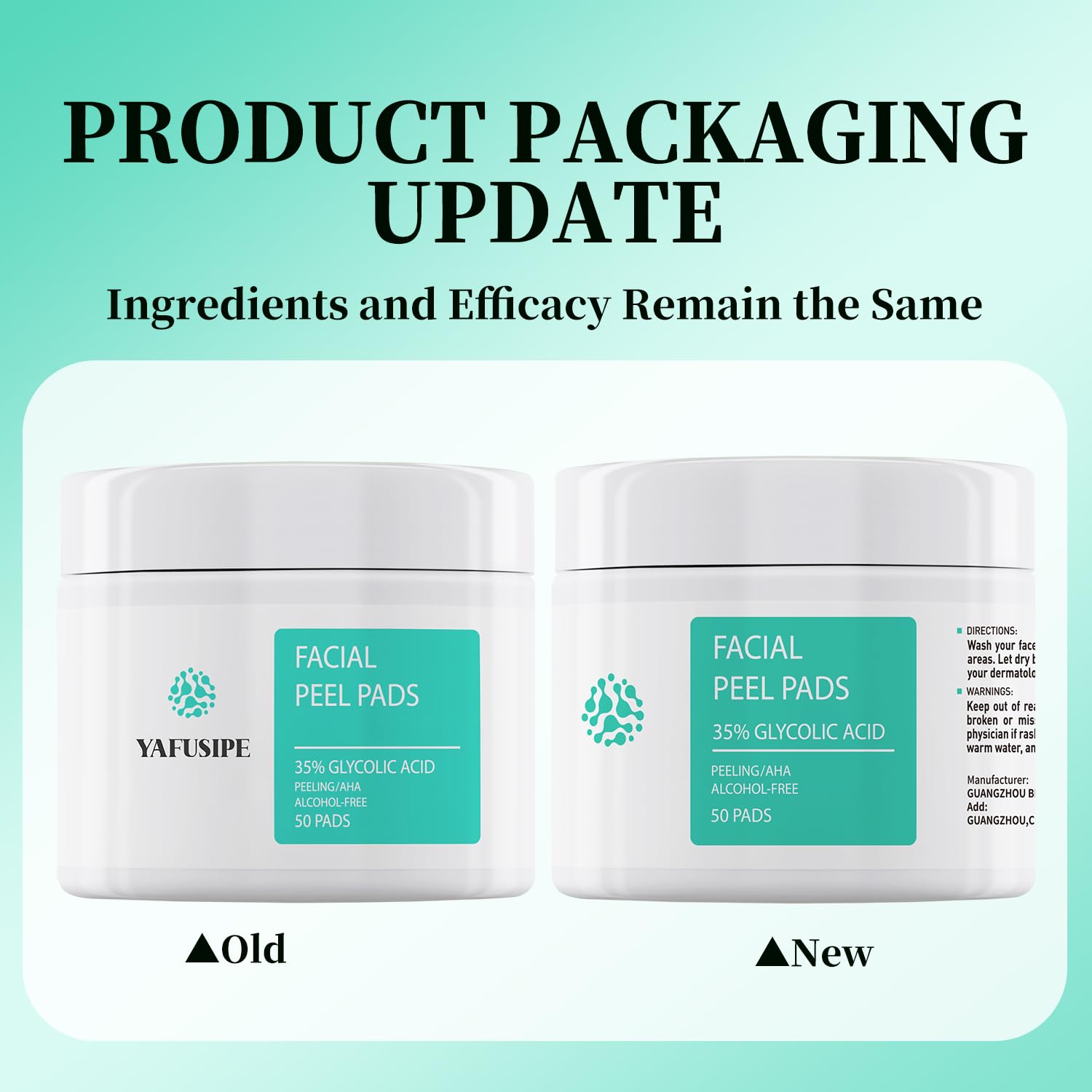 YAFUSIPE pads staged on bathroom shelf conveying at-home skincare ritual