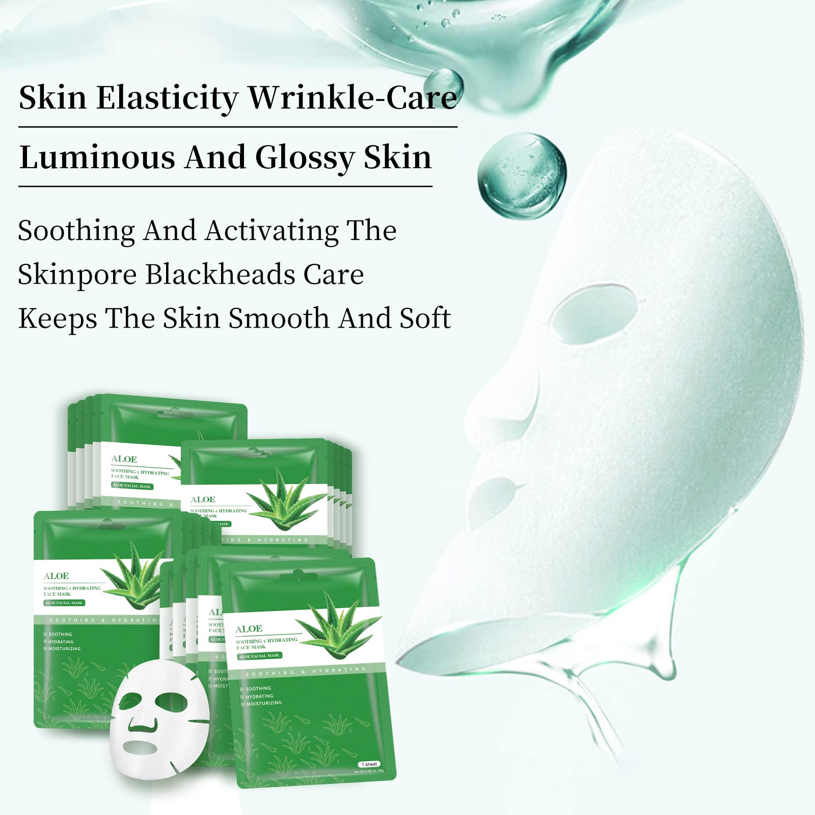 YAFUSIPE mask applied on model showing soothing fit and prep before makeup