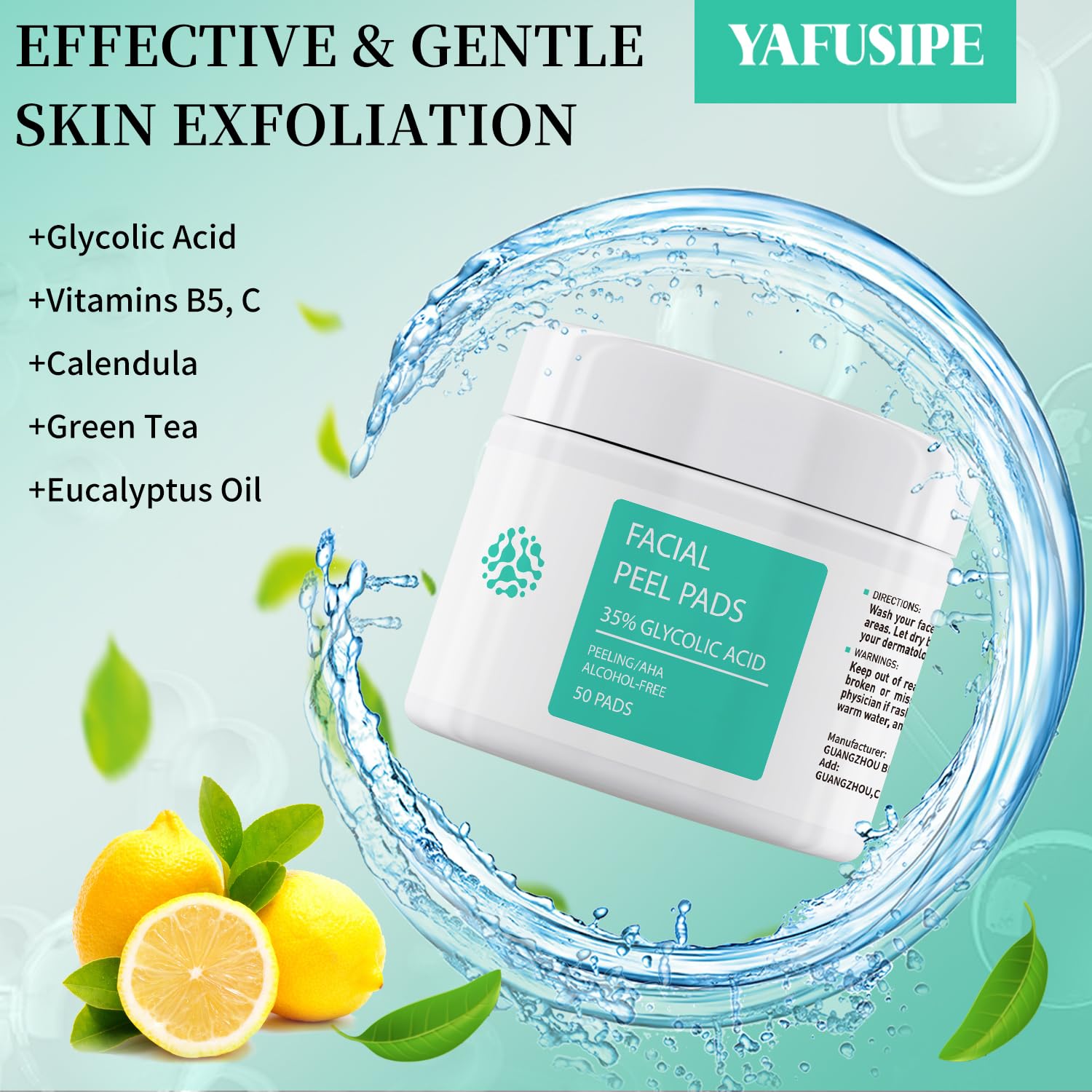 YAFUSIPE pad held in hand to show true size and single-use convenience