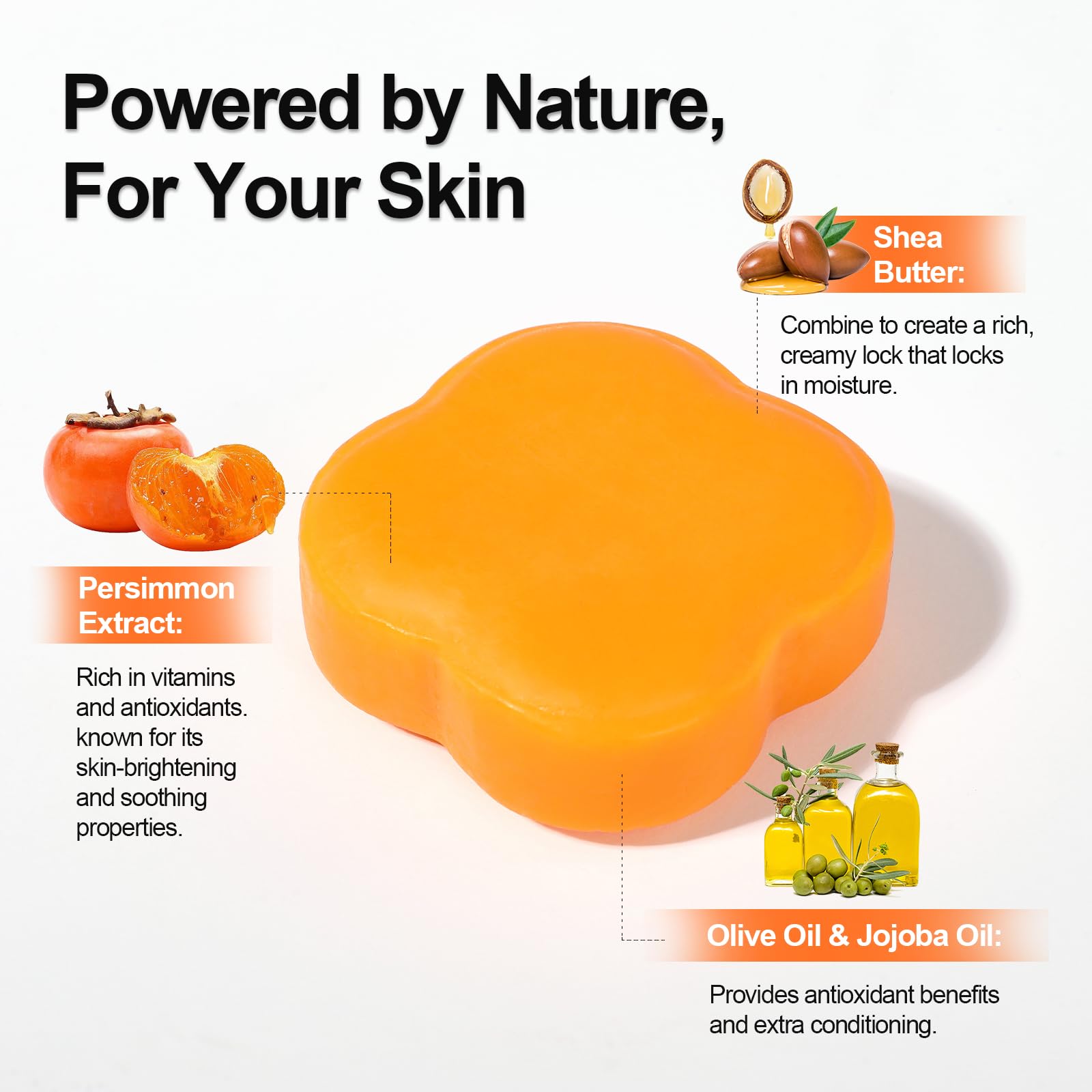 YAFUSIPE persimmon soap label and ingredients detail for informed shoppers