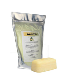 Yajna open jar displaying ivory white avocado butter, indicates purity