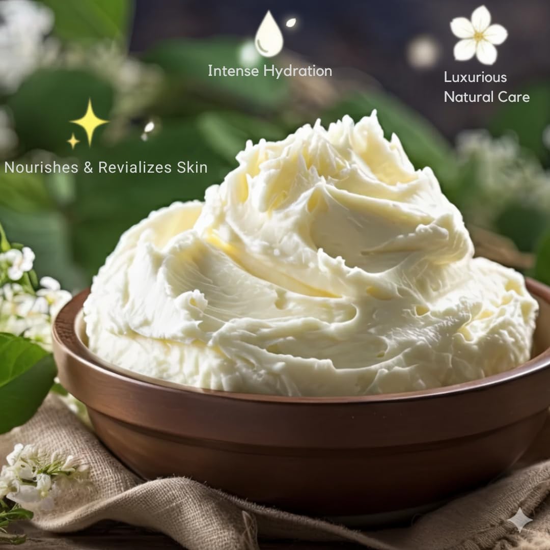 Yajna cocoa butter with DIY ingredients illustrating custom skincare use