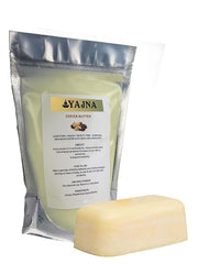 DIY ingredients with Yajna cocoa butter showing blendability for homemade balms