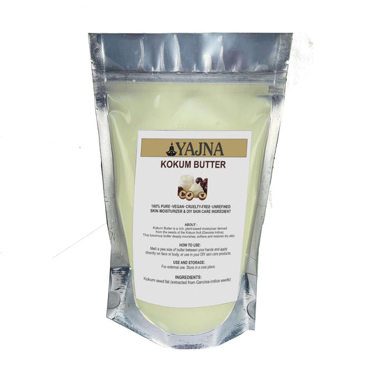 Yajna kokum butter jar front view showing pure organic packaging and benefit