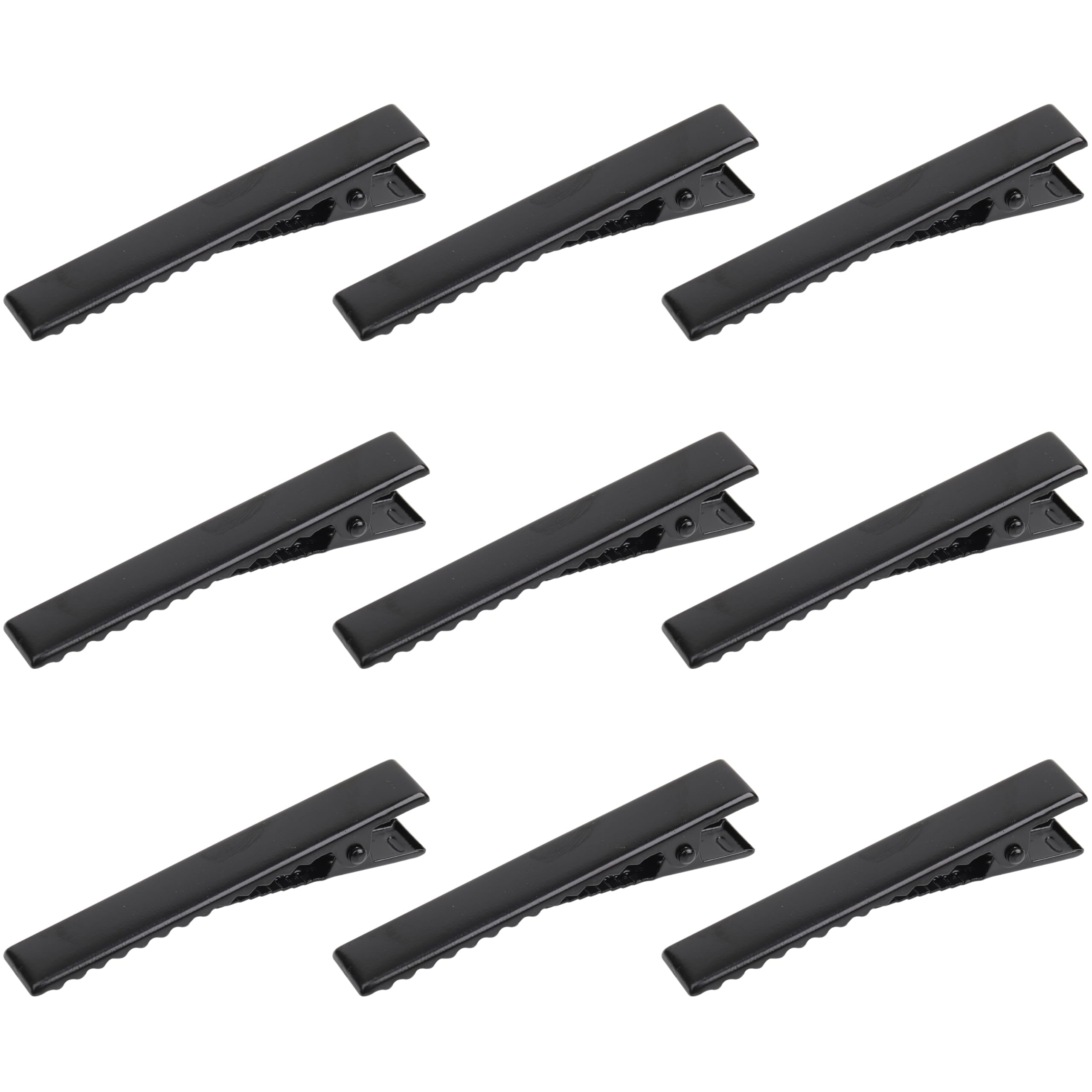 YAKA front view of pack showing 50 black alligator clips and practical bulk supply