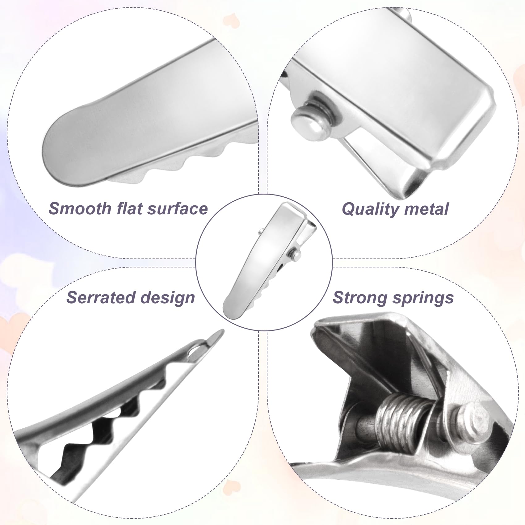 YALOJE metal alligator clip holding hair showing steady, non-slip hold