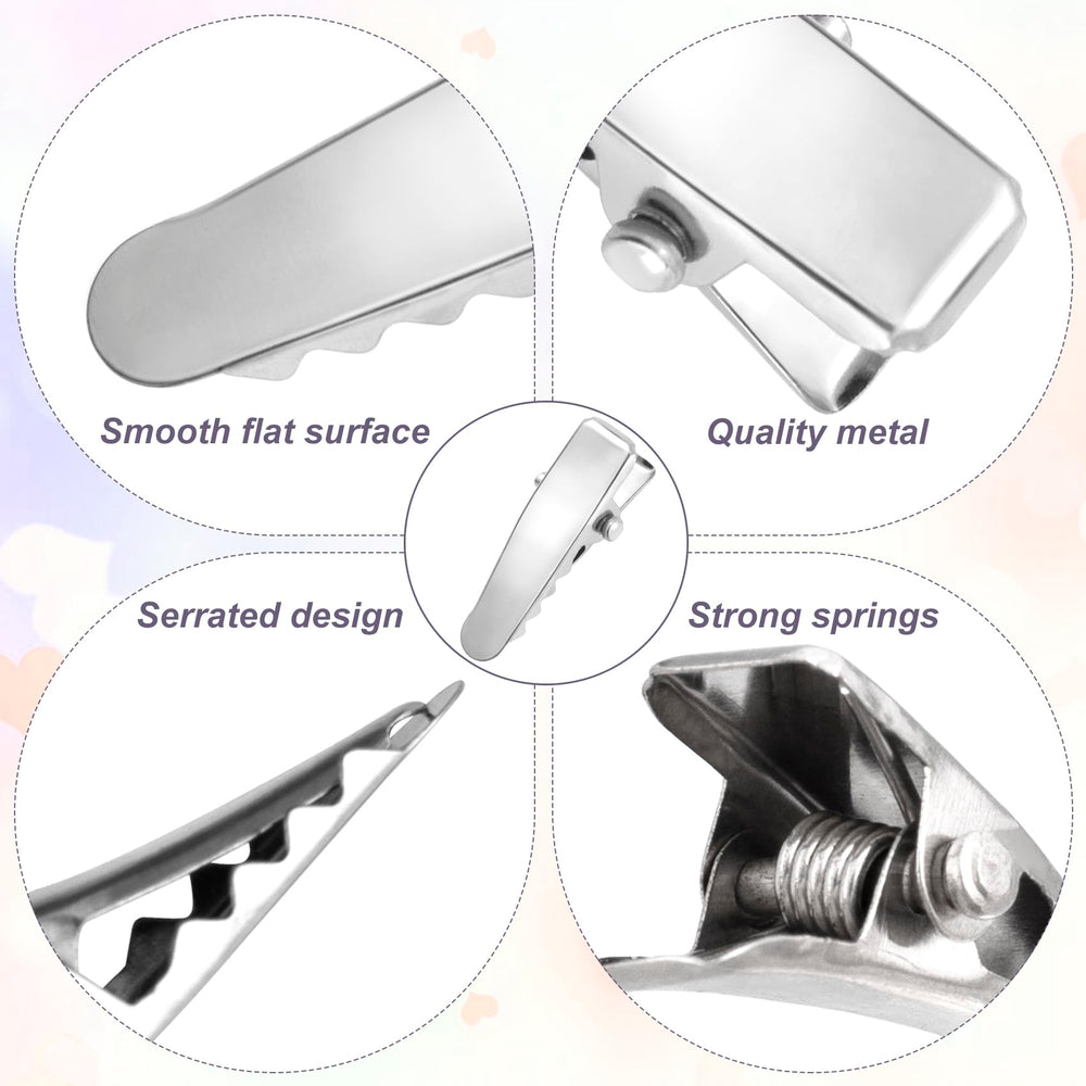 YALOJE metal alligator clip holding hair showing steady, non-slip hold