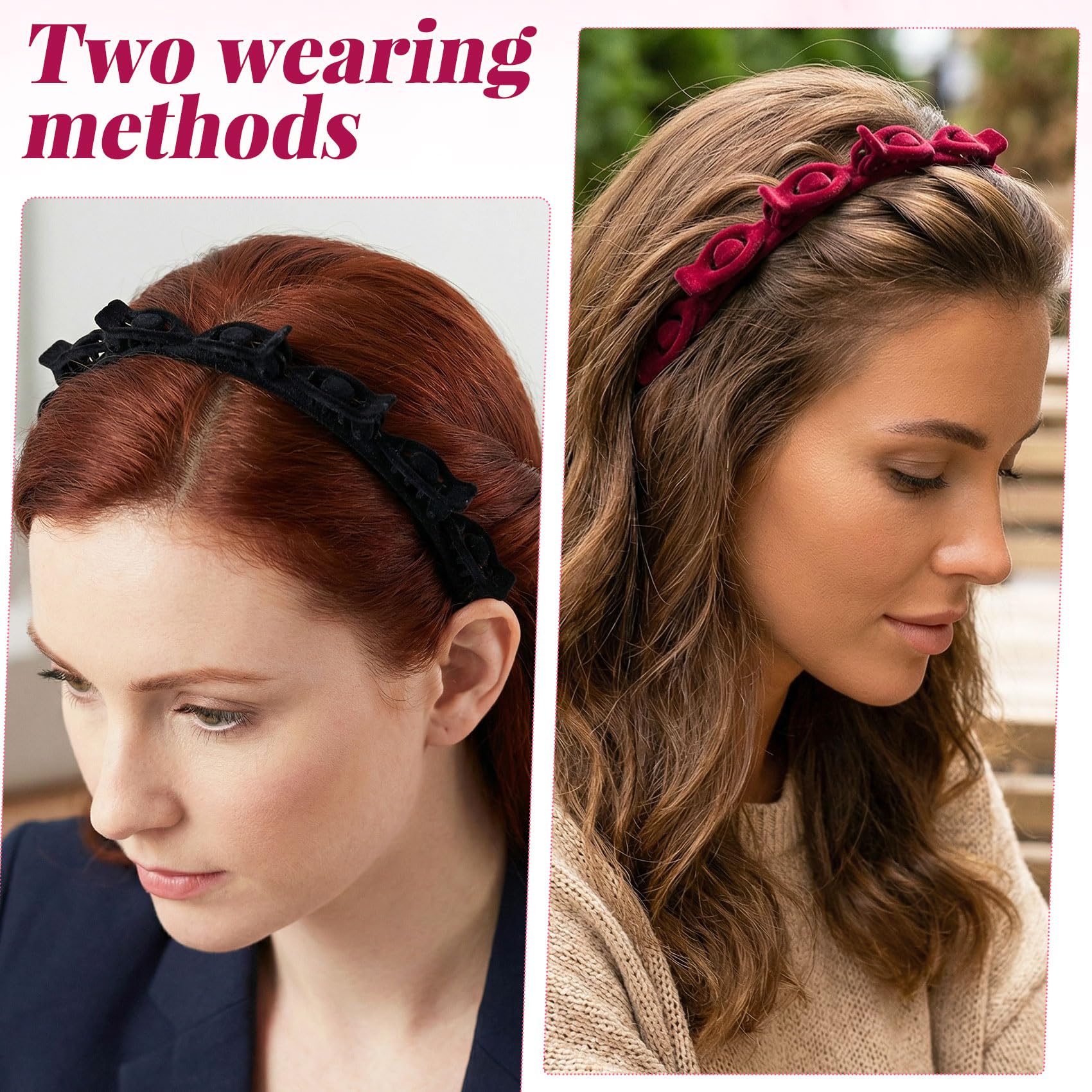YALOJE headband on vanity signaling quick styling for makeup and everyday polish