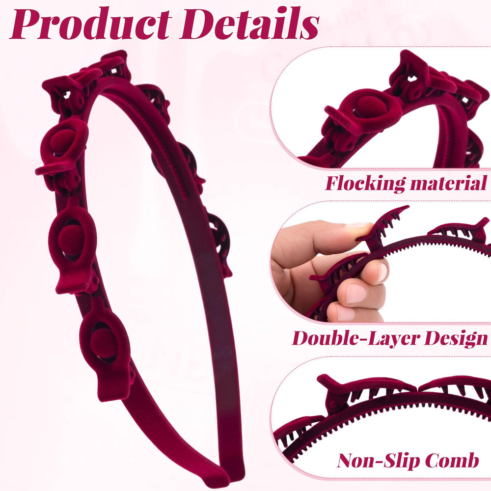 YALOJE headband worn with braided bangs demonstrating easy DIY styling benefit