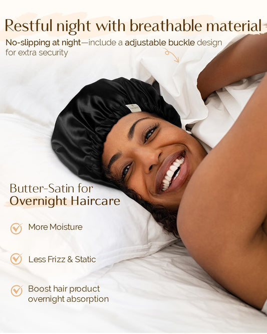 YANIBEST close-up satin texture revealing smooth fibers that reduce friction benefit