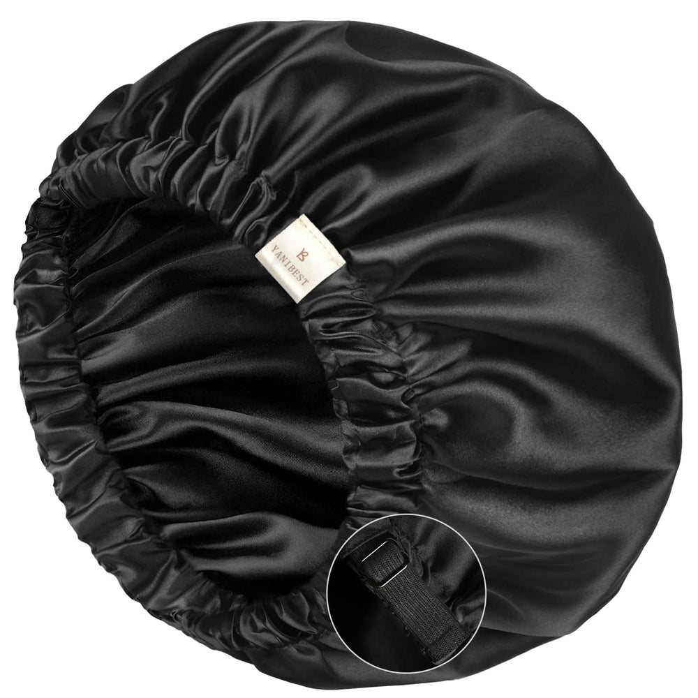 YANIBEST bonnet front view showing smooth satin and neat stitching benefit protection