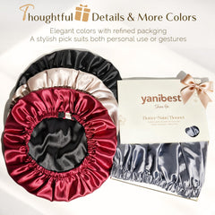 YANIBEST bonnet next to hand size comparison showing roomy capacity benefit