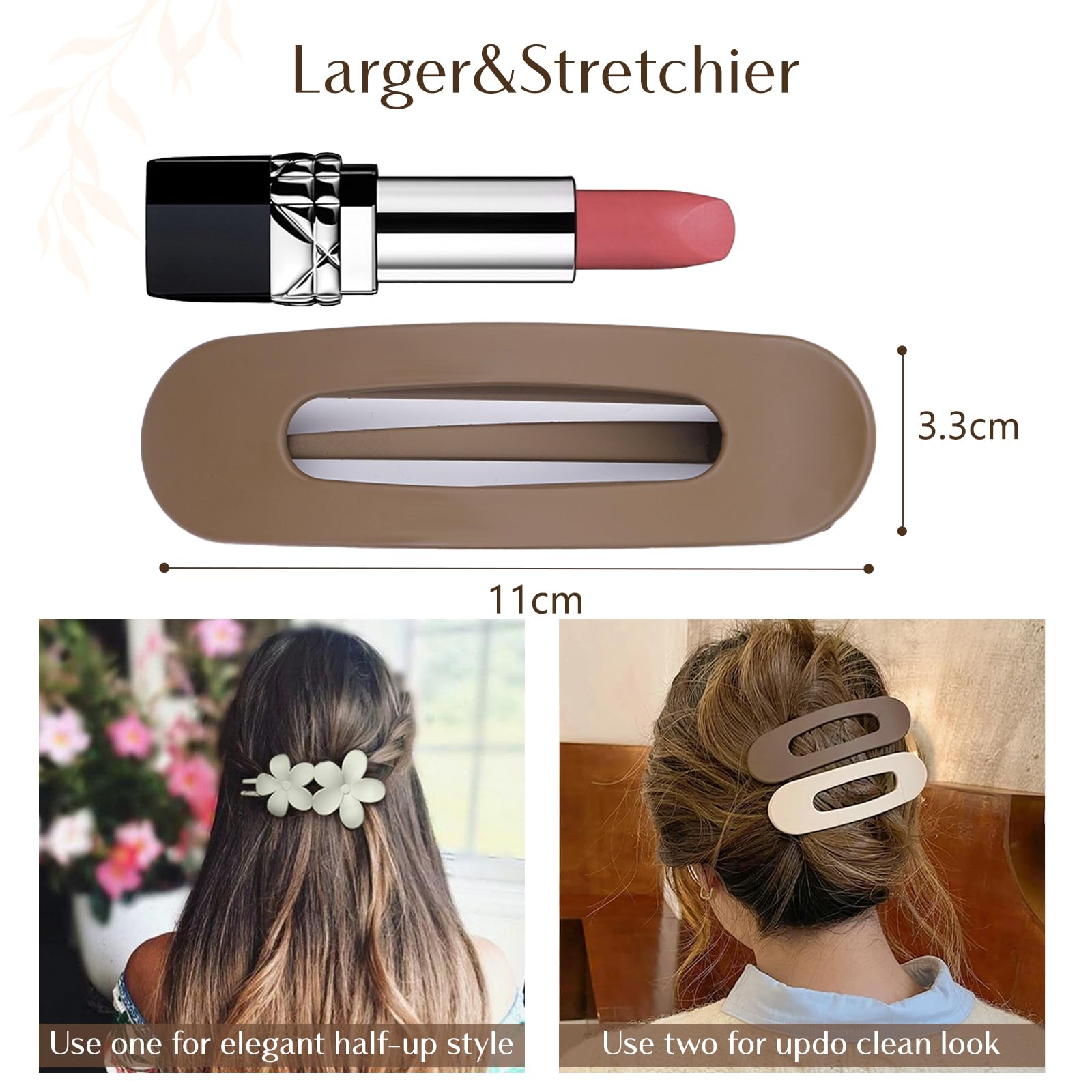 Yanibest close-up of clip teeth and glossy finish, secure grip benefit