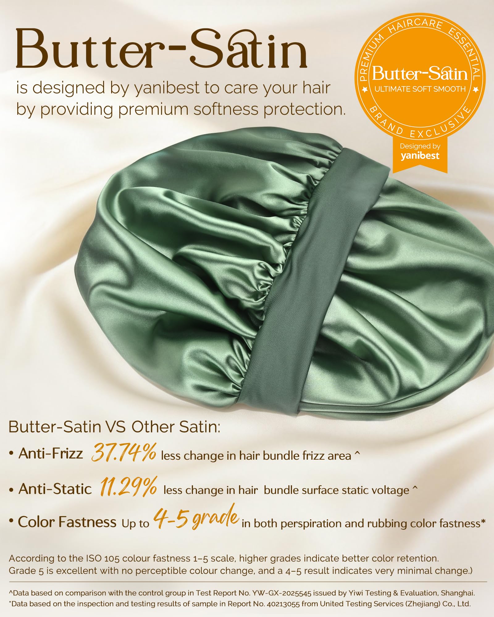 YANIBEST elastic band detail showing wide soft band for secure comfortable hold benefit