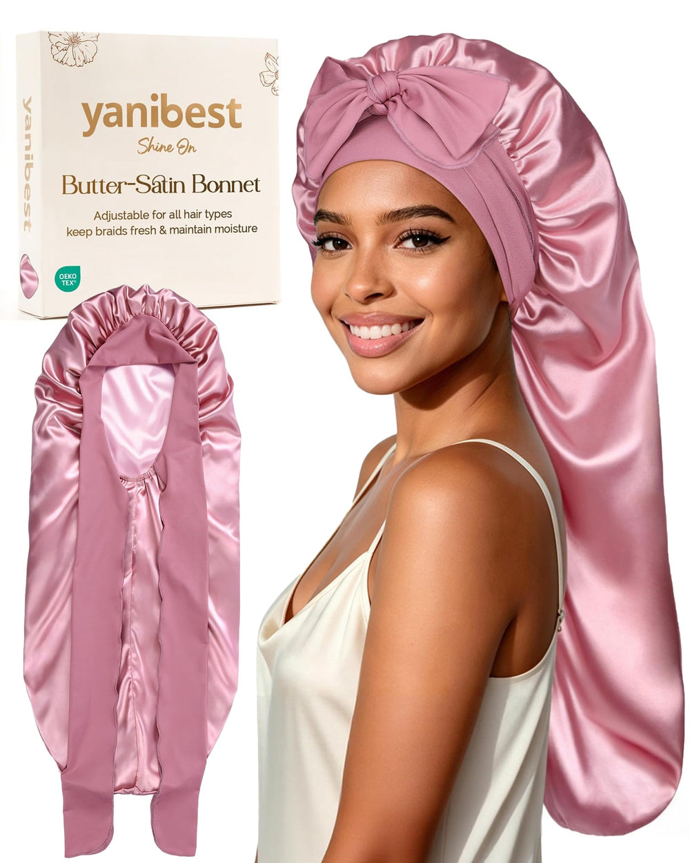 YANIBEST front view bonnet showcasing full coverage and sleek look