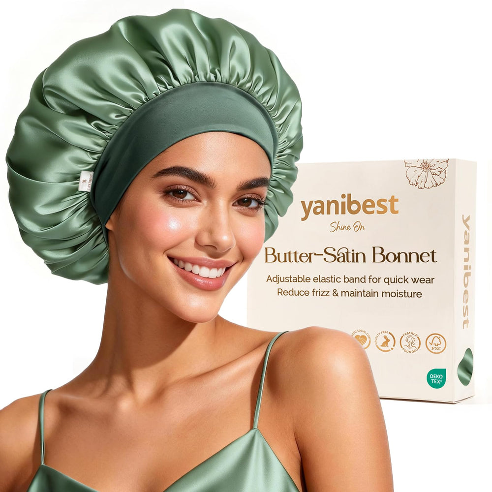 YANIBEST front view bonnet showing full coverage and elegant satin finish benefit protection