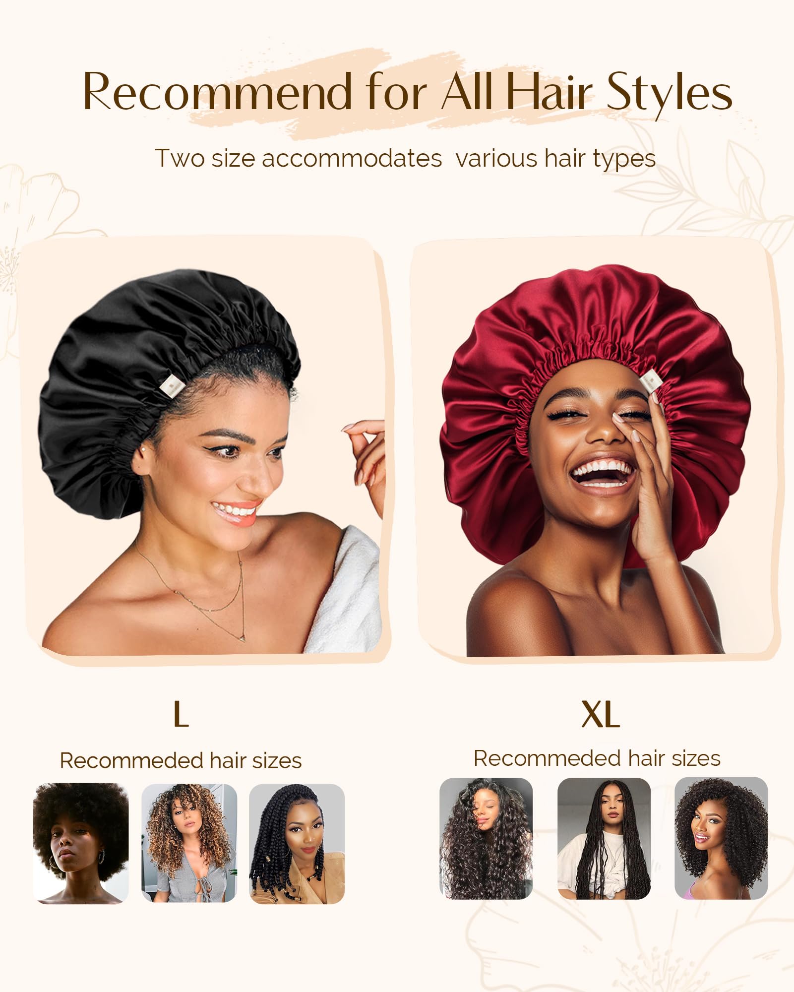 YANIBEST bonnet on pillow demonstrating overnight protection and reduced frizz
