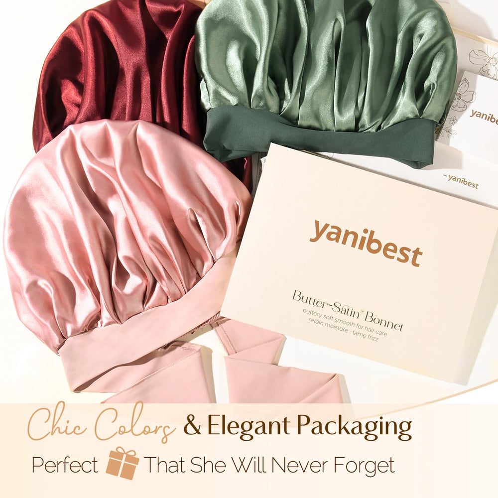 YANIBEST bonnet in lifestyle setting as a gift-ready, stylish sleep accessory