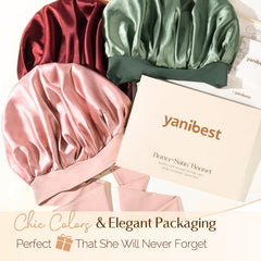YANIBEST bonnet in lifestyle setting as a gift-ready, stylish sleep accessory