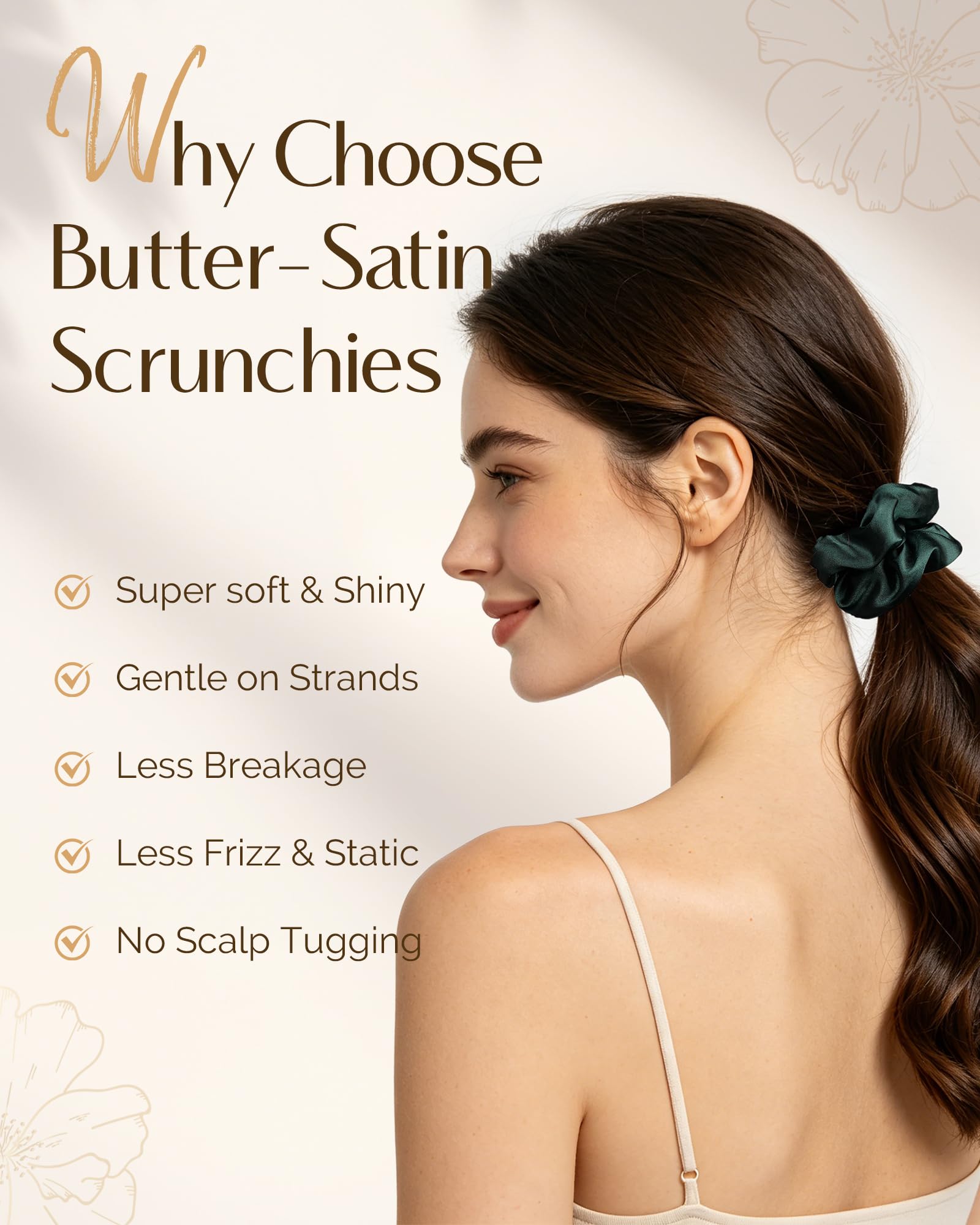 YANIBEST scrunchie holding ponytail securely during daily activities