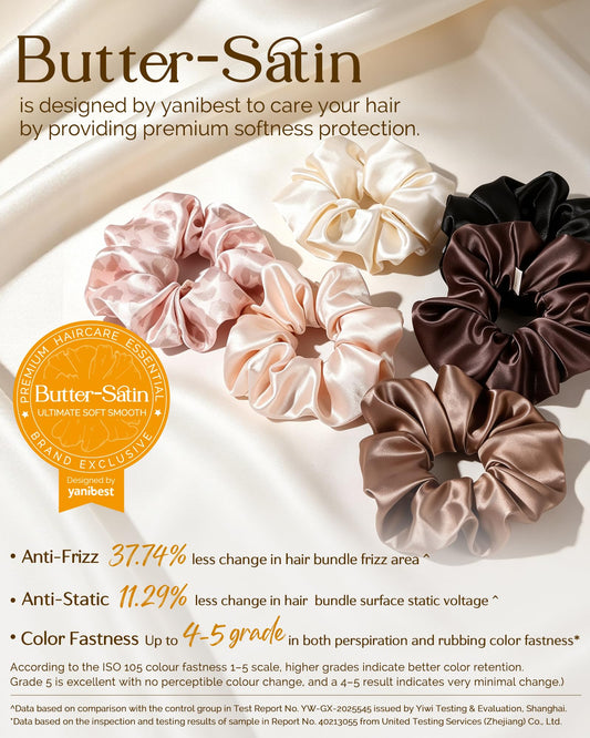 YANIBEST satin fabric close-up highlighting smooth texture and gentle feel