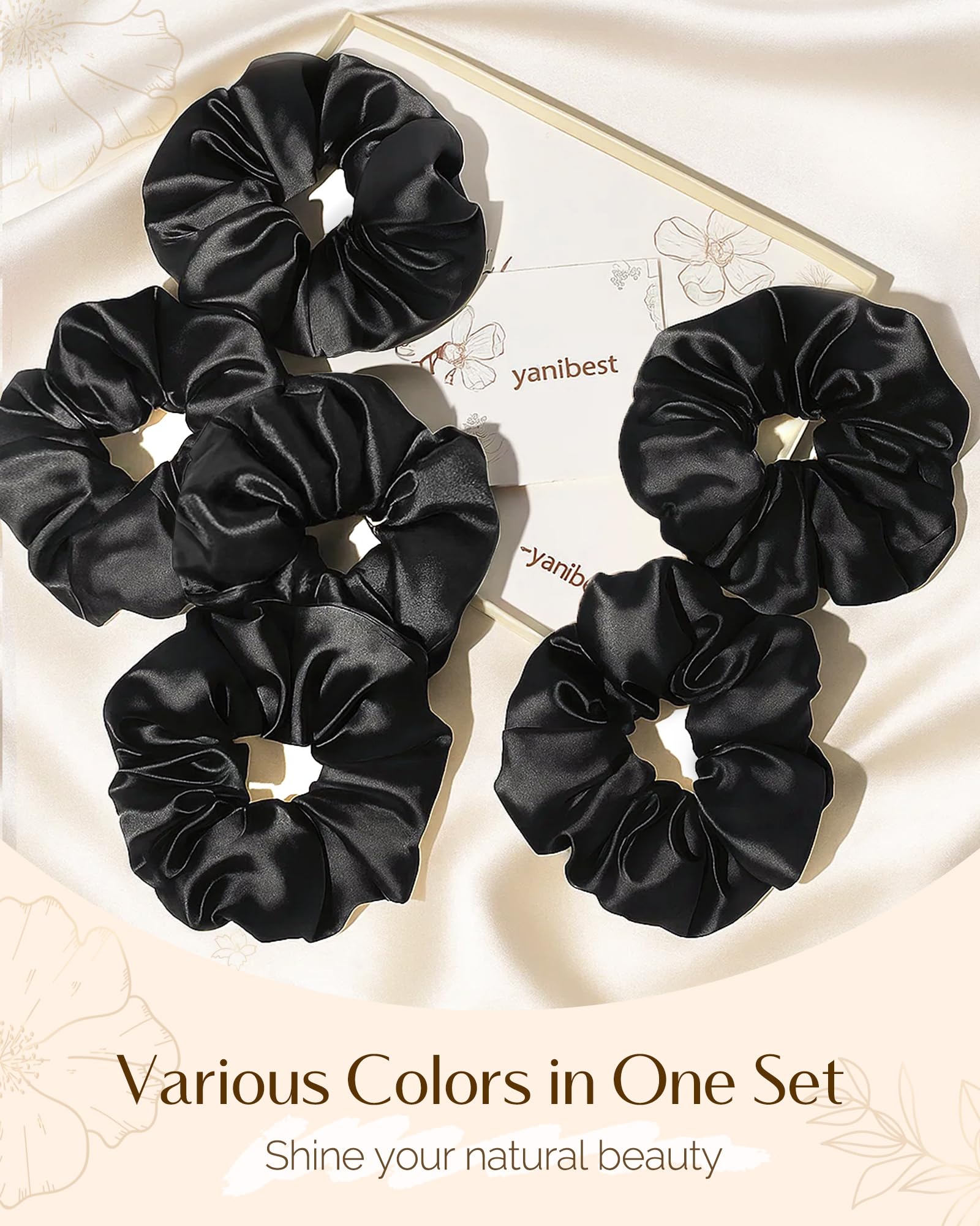 YANIBEST scrunchie beside a coin to show size and practical portability