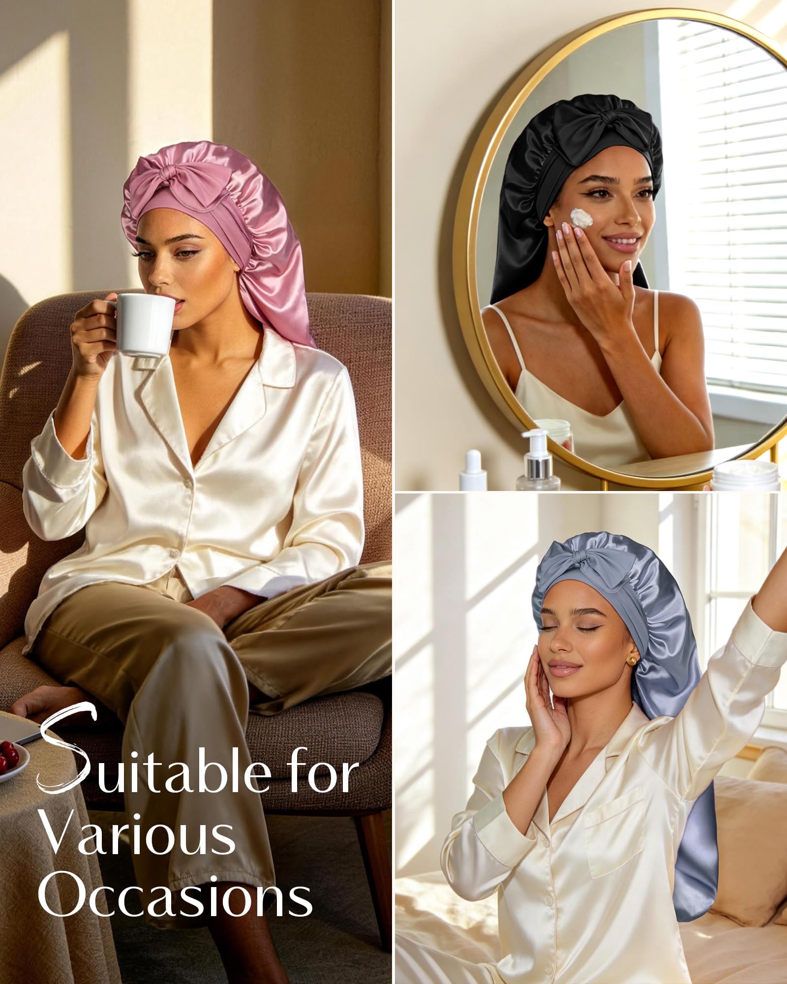 YANIBEST size comparison with hand showing extra room for voluminous hair
