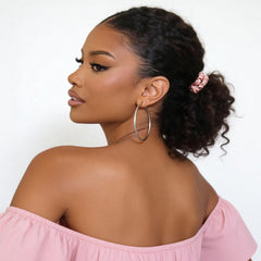 YANIBEST scrunchie worn while sleeping showing crease-free overnight protection benefit
