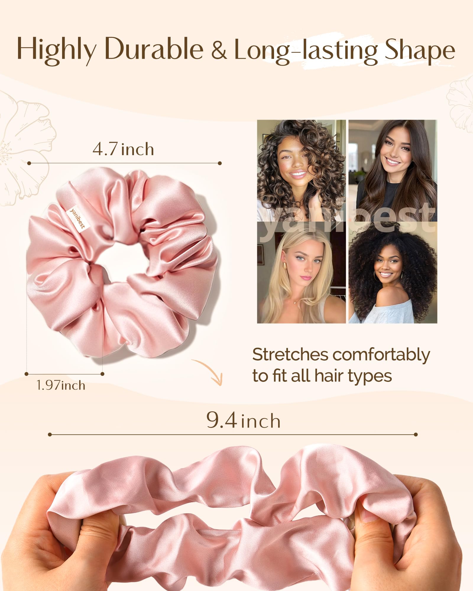 Close-up of YANIBEST satin texture highlighting smooth finish and low-friction benefit
