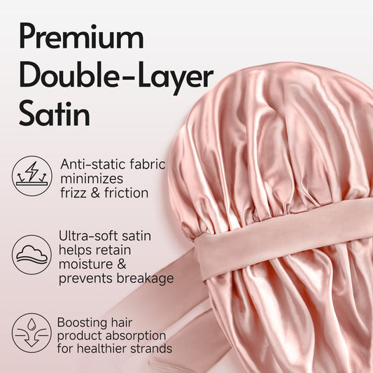 Yanideer satin lining close-up highlighting smooth texture and reduced friction